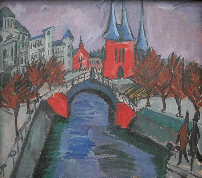 Ernst Ludwig Kirchner Ernst Ludwig Kirchner: Elisabethufer Norge oil painting art